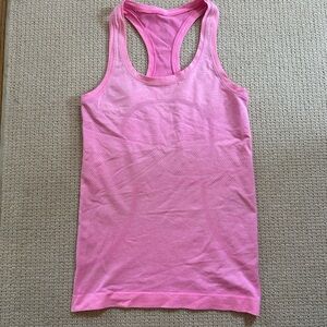 Pink Lululemon razorback tank